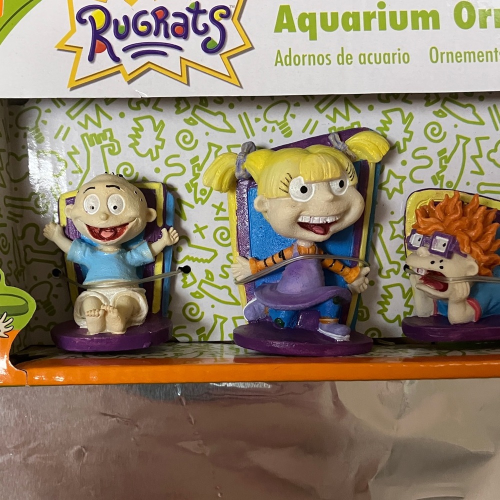 Nickelodeon Rugrats Fish Tank Decor Set - Green, Purple, Yellow
